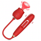 Rose G-Spot Vibrator — 3-in-1 Suction, Tapping & Vibration, 10 Modes, USB Rechargeable, Couples Sex Toy