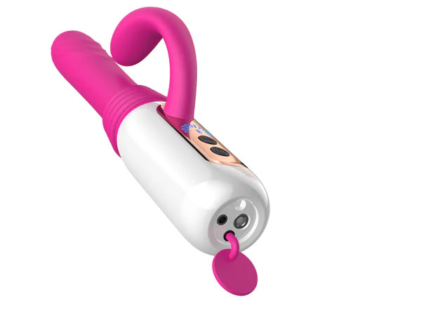 Thrusting G-Spot Vibrator with Remote Control — 10 Vibration & 7 Thrusting Modes, Detachable Bracket Stand