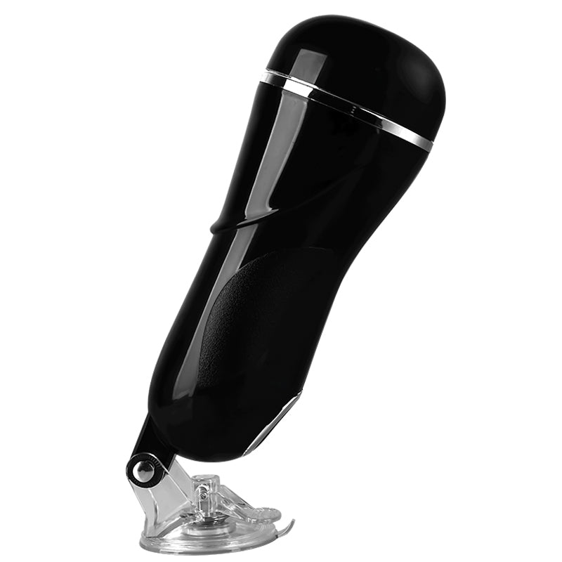 Manual Pocket Stroker — Transparent Squeezable Cup, Suction Base, Portable Male Masturbator