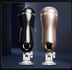 Manual Pocket Stroker — Transparent Squeezable Cup, Suction Base, Portable Male Masturbator