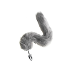 Fox Tail Butt Plug — Stainless Steel Plug with Faux Fur Tail, Unisex Roleplay Accessory