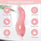 Tongue Licking G-Spot Vibrator with Heating — 10 Vibration Modes, IPX6 Waterproof, Quiet ≤50dB, USB Rechargeable