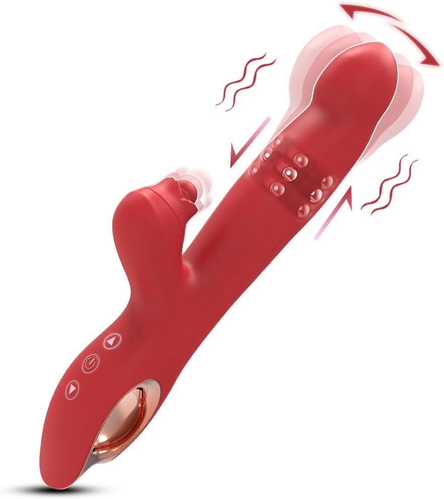 Rabbit Vibrator for Women — Dual Motor, 10 Vibration & 5 Swing Modes, G-Spot & Clitoral Stimulation, USB Magnetic Charging