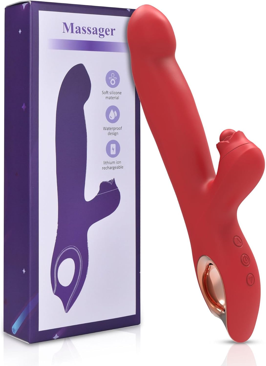 Rabbit Vibrator for Women — Dual Motor, 10 Vibration & 5 Swing Modes, G-Spot & Clitoral Stimulation, USB Magnetic Charging