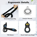 Vibrating Cock Ring for Couples — 10 Modes, G-Spot Clitoral Stimulator, Remote Control, USB Rechargeable