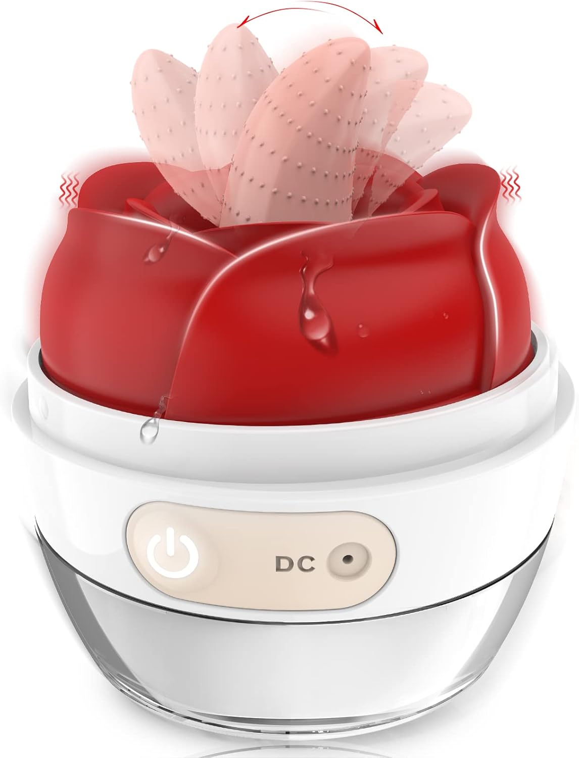 Rose Tongue Vibrator — Clitoral, Vaginal & Nipple Stimulation, Quiet <30dB, USB Rechargeable