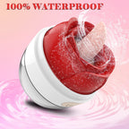 Rose Tongue Vibrator — Clitoral, Vaginal & Nipple Stimulation, Quiet <30dB, USB Rechargeable
