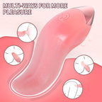 Tongue Licking G-Spot Vibrator with Heating — 10 Vibration Modes, IPX6 Waterproof, Quiet ≤50dB, USB Rechargeable