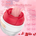 Rose Tongue Vibrator — Clitoral, Vaginal & Nipple Stimulation, Quiet <30dB, USB Rechargeable