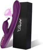 3-in-1 Rabbit Vibrator with Suction — G-Spot, Clitoral Suction & Rabbit Arm, 7 Vibration Modes