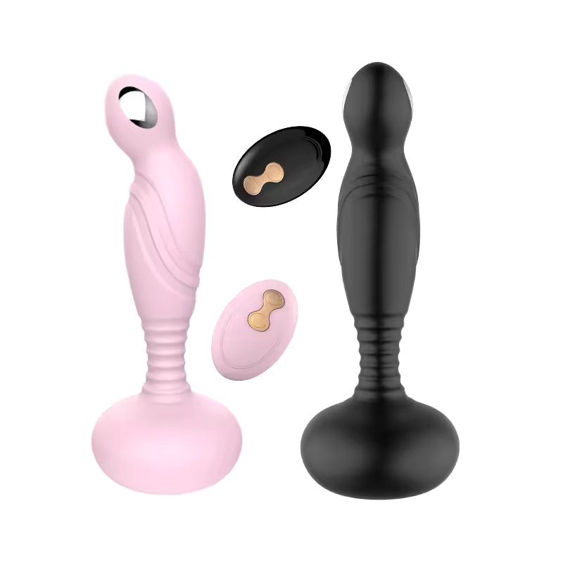 Wearable Anal Butt Plug — 10 Vibration & Electric Pulse Modes, Remote Control, Liquid Silicone, USB Rechargeable